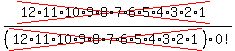 (cross(12*11*10*9*8*7*6*5*4*3*2*1))/(cross(12*11*10*9*8*7*6*5*4*3*2*1))0!
