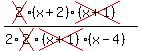 (cross(2)(x+2)cross((x+1)))/(2*cross(2)cross((x+1))(x-4))