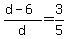 %28d-6%29%2Fd+=+3%2F5
