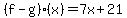 %28f-g%29%28x%29=7x%2B21