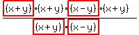 (highlight((x+y))(x+y)highlight((x-y))(x+y))/(highlight((x+y))highlight((x-y)))