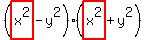 (highlight(x^2)-y^2)(highlight(x^2)+y^2)