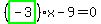 %28highlight_green%28+-3+%29%29%2Ax-9=0