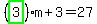 %28highlight_green%28+3+%29%29%2Am%2B3=27