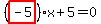 %28highlight_red%28+-5+%29%29%2Ax%2B5=0