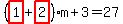 %28highlight_red%28+1+%29%2Bhighlight_red%28+2+%29%29%2Am%2B3=27