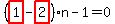 %28highlight_red%28+1+%29-highlight_red%28+2+%29%29%2An-1=0