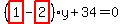 %28highlight_red%28+1+%29-highlight_red%28+2+%29%29%2Ay%2B34=0