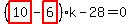 %28highlight_red%28+10+%29-highlight_red%28+6+%29%29%2Ak-28=0