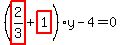 %28highlight_red%28+2%2F3+%29%2Bhighlight_red%28+1+%29%29%2Ay-4=0