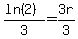 %28ln%282%29%29%2F3=3r%2F3