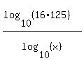 %28log%2810%2C%2816%2A125%29%29%29%2Flog%2810%2C%28x%29%29