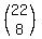 %28matrix%282%2C1%2C22%2C8%29%29