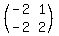 %28matrix%282%2C2%2C-2%2C1%2C-2%2C2%29%29