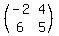 (matrix(2,2,-2,4,6,5))