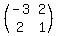 %28matrix%282%2C2%2C-3%2C2%2C2%2C1%29%29