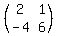 %28matrix%282%2C2%2C2%2C1%2C-4%2C6%29%29