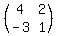 (matrix(2,2,4,2,-3,1))
