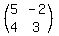 %28matrix%282%2C2%2C5%2C-2%2C4%2C3%29%29