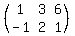 %28matrix%282%2C3%2C1%2C3%2C6%2C-1%2C2%2C1%29%29