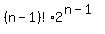 %28n-1%29%212%5E%28n-1%29