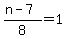 %28n-7%29%2F8=1