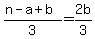 %28n-a%2Bb%29%2F3=2b%2F3