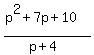 %28p%5E2+%2B+7p+%2B+10%29%2F%28p%2B4%29