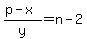 %28p+-+x%29%2Fy+=+n+-+2