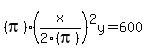 %28pi%29%28x%2F2%28pi%29%29%5E2y+=+600