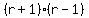 (r+1)(r-1)