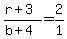 (r+3)/(b+4) = 2/1