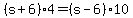 (s + 6)*4 = (s - 6)*10