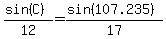 %28sin%28+C%29%29%2F12+=+%28sin%28+107.235%29%29%2F17
