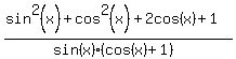 %28sin%5E2%28x%29+%2B+cos%5E2%28x%29%2B2cos%28x%29%2B1%29%2F%28sin%28x%29%28cos%28x%29%2B1%29%29