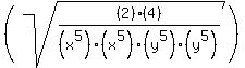 %28sqrt%28%282%29%284%29+%2F%28x%5E5%29%28x%5E5%29%28y%5E5%29%28y%5E5%29%29%29