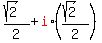 %28sqrt%282%29%29%2F2+%2B+red%28i%29%2A%28%28sqrt%282%29%29%2F2%29