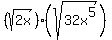 %28sqrt%282x%29%29%28sqrt%2832x%5E5%29%29