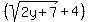 %28sqrt%282y%2B7%29+%2B+4%29