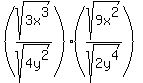 %28sqrt%283x%5E3%29%2Fsqrt%284y%5E2%29%29+%2A+%28sqrt%289x%5E2%29%2Fsqrt%282y%5E4%29%29