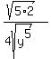 %28sqrt%285%2A2%29%29%2F%284sqrt%28y%5E5%29%29