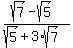 (sqrt(7) - sqrt(5)) / (sqrt(5) + 3*sqrt(7))