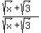 %28sqrt%28x%29+%2B+sqrt%283%29%29%2F%28sqrt%28x%29+%2B+sqrt%283%29%29