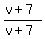 (v+7)/(v+7)