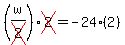 %28w%2Fcross%282%29%29cross%282%29=-24%282%29
