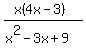 %28x%284x-3%29%29%2F%28x%5E2-3x%2B9%29+