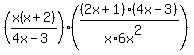 %28x%28x%2B2%29%2F%284x-3%29%29%2A%28%282x%2B1%29%284x-3%29%2F%28x%2A6x%5E2%29%29