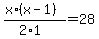 %28x%2A%28x-1%29%29%2F%282%2A1%29=28