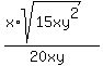 %28x%2Asqrt%2815xy%5E2%29%29%2F%2820xy%29