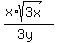 %28x%2Asqrt%283x%29+%29%2F%283y%29+
